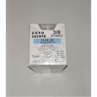 EURO SUTURE ATRAVMATİK İPEK İPLİK NO:3.0 KESKİN İĞNE 20 MM