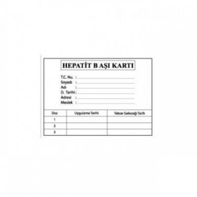 Hepatit B Aşı Kartı